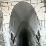 Painting work on a motor yacht